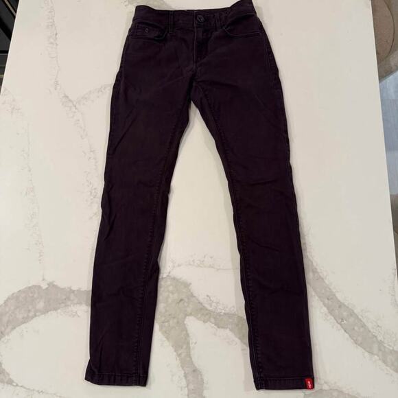 Esprit Denim - EDC by Esprit High Skin Denim SkinFit Jeans Womens 32 Short Burgundy/Purple Edgy